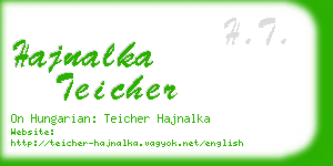 hajnalka teicher business card